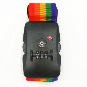 Colorful TSA lock buckle luggage strap for travel